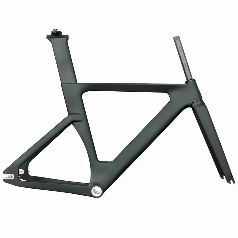 Full Carbon Track Frame for Bicycle, Road Frame, Fixed Gear Bike Frameset, Fork Seat Post, 49 cm, 51 cm, 54cm , Track frame 