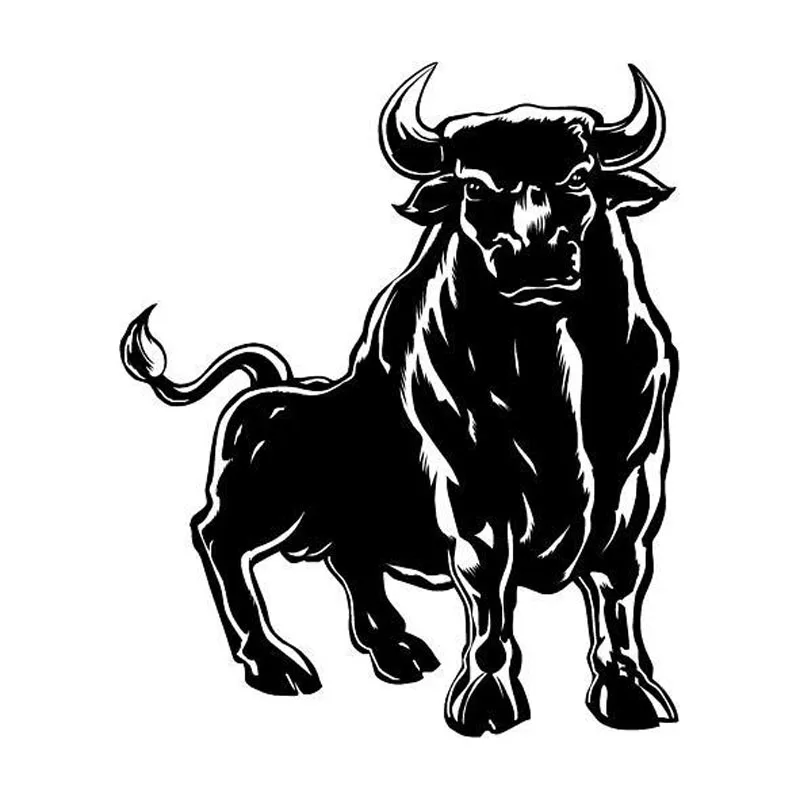 

Black/Silver Spanish Bull Mighty Styling Vinyl Cool Car Sticker Car Body Decals Accessories 15.4*18.6CM