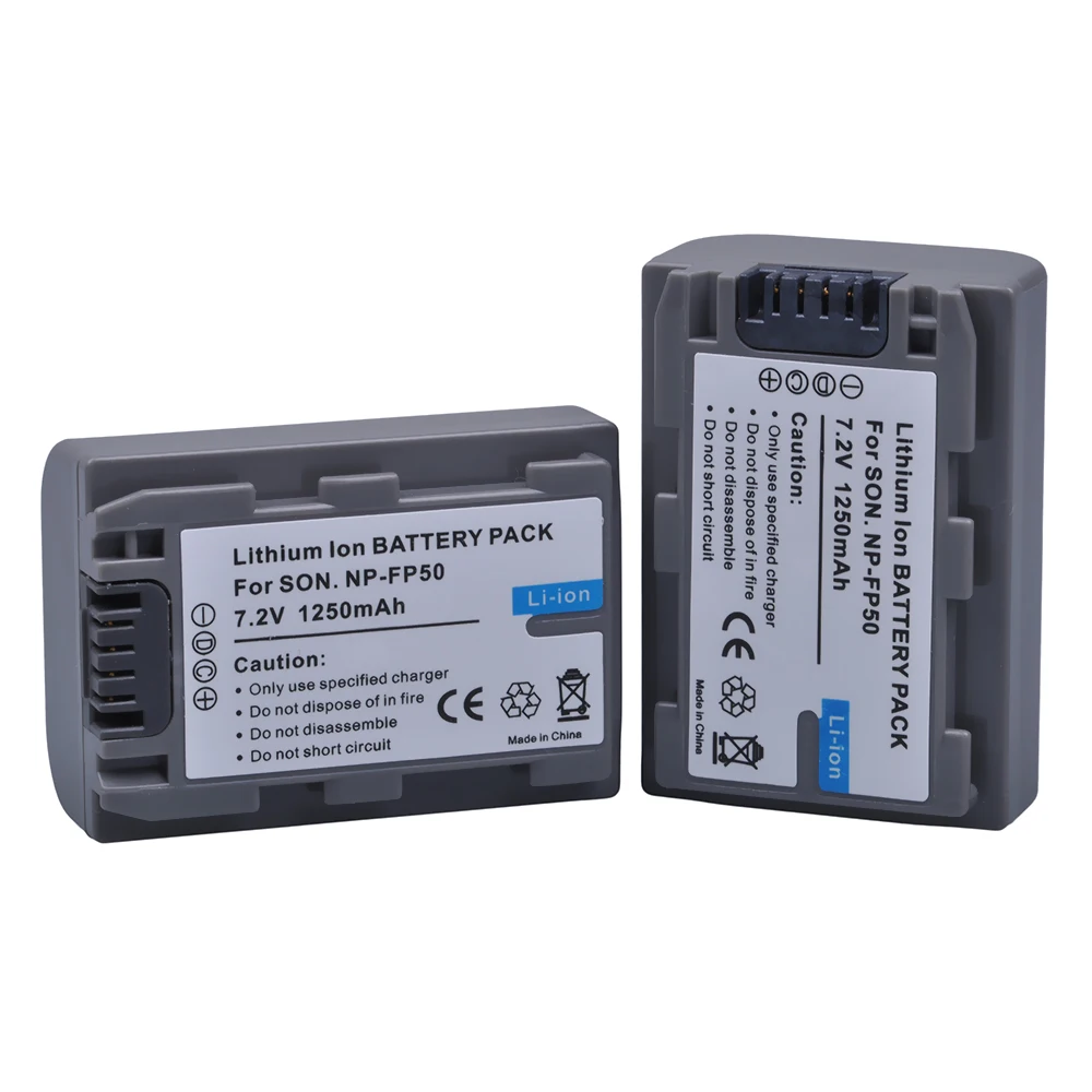 Bateria Batmax 1250mAh NP-FP50 NP FP50 NPFP50 do Sony NP-FP30 NP-FP60 NP-FP70 NP-FP71 NP-FP90 NP-FP91 DCR-HC30 40 43E 65 85 94E