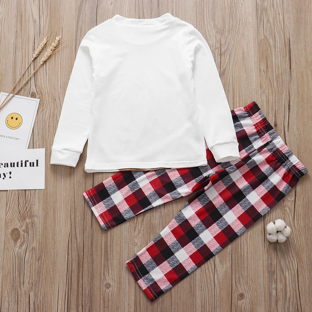 Pijama familiar de Natal, roupas infantis e adultos, top e calça, pijamas de Natal, macacão bebê, 2 peças, 2023