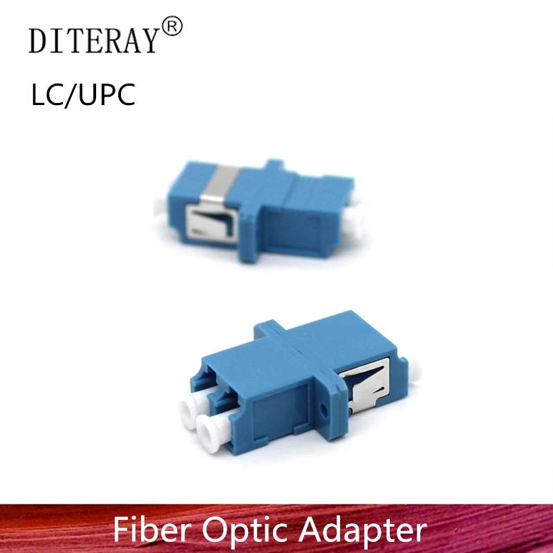 50/100/200PCS  LC-LC DX SM Fiber Adapter Connector Duplex LC UPC Flange Connector FTTH Fiber Optic Adapter