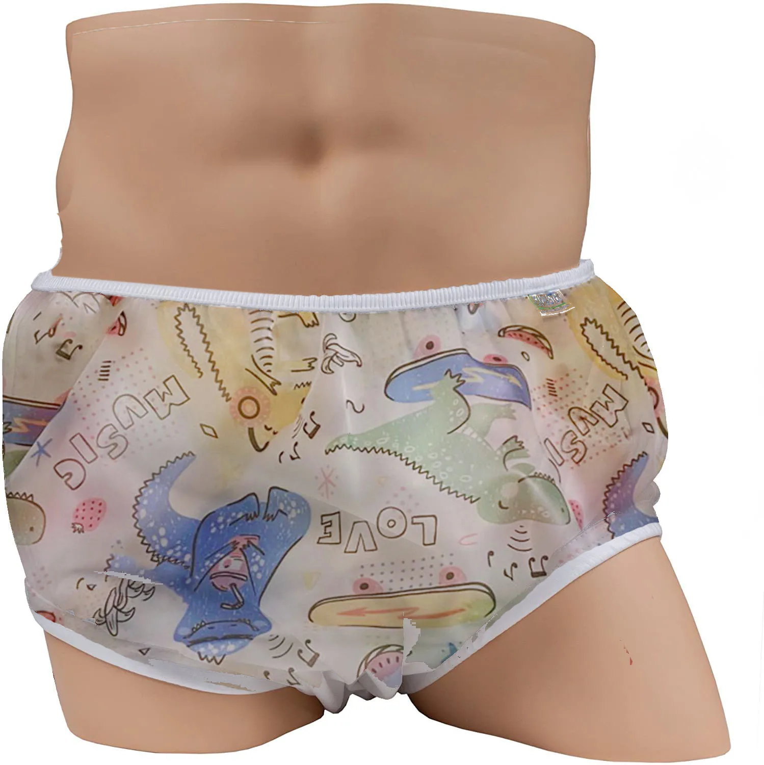 Abdl fralda adulto bay reutilizável lavável impermeável incontinent underwear cover-up fralda pvc calças de plástico