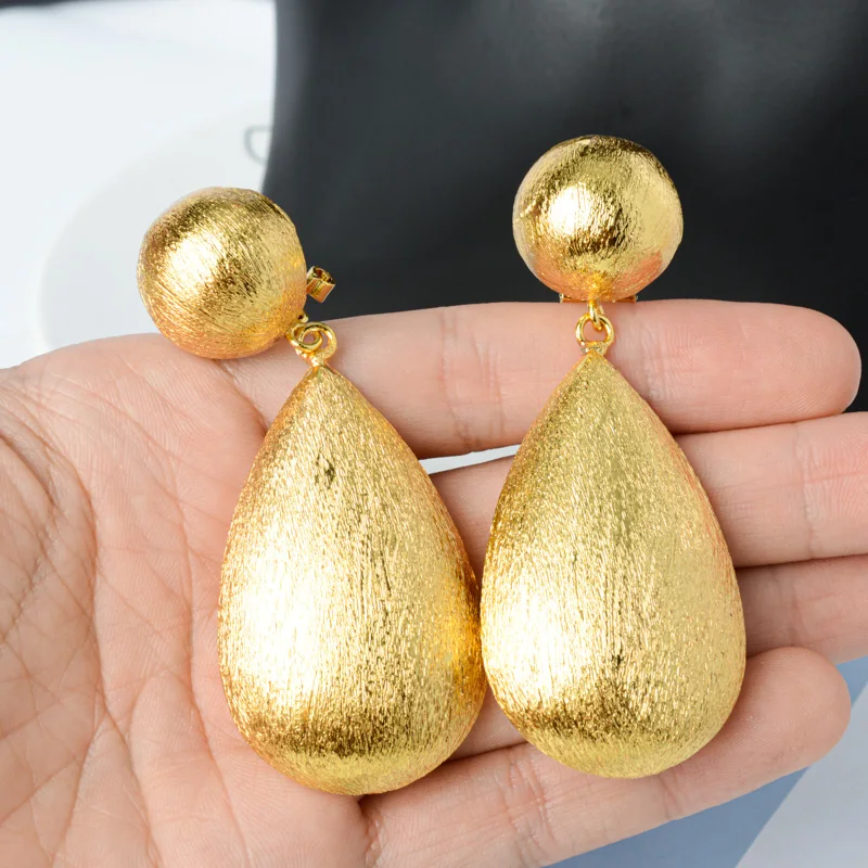 Women's 18K Gold Plated Drop Dangle Earrings, Classic Design