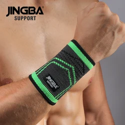 Wsparcie JINGBA Nylon wspierająca bransoletka podnoszenie ciężarów bandaż wsparcie nadgarstka ochronny sprzęt Wrist band mężczyźni tenis Badminton Brace