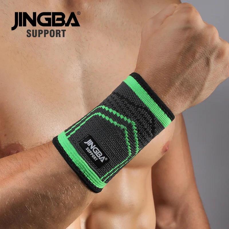 JINGBA SUPPORT Nylon Wristband Support weightlifting Bandage Wrist Support Protective gear wrist band men Tennis Badminton Brace