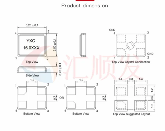 5 Buah!!! 3225 Osilator Kristal Pasif/YSX321SL 12.288MHz 10ppm 12pF Osilator