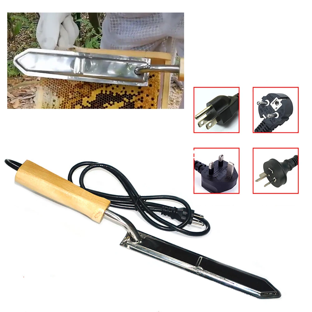 

1PCS Beekeeping EU Plug Electric Heated Honey Cutter BeeWax Scraping Cutting Uncapping Knife Bee Tools Scraper Supplies Tools