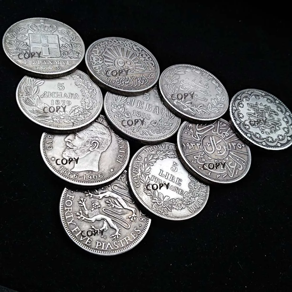 10pcs Different Species Copy 38mm Coin Collection Coins liberty decoration