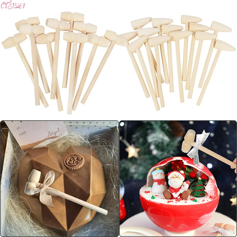 

5/10Pcs MINI Wooden Hammer Balls Toy Pounder Replacement Wood Mallets Mallet Crab Lobster Seafood Kids Toys Wood Craft Tools