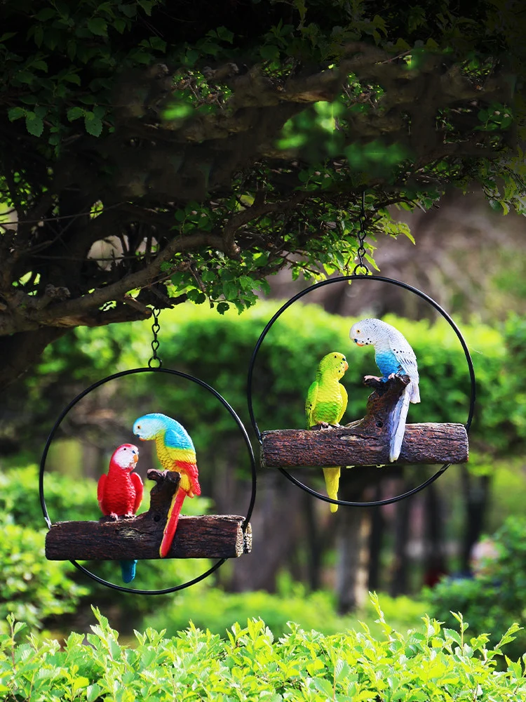 

Outdoor Simulation Shadow Control Parrot Resin Ornaments Garden Courtyard Figurines Decoration Villa Landscape Sculpture Crafts