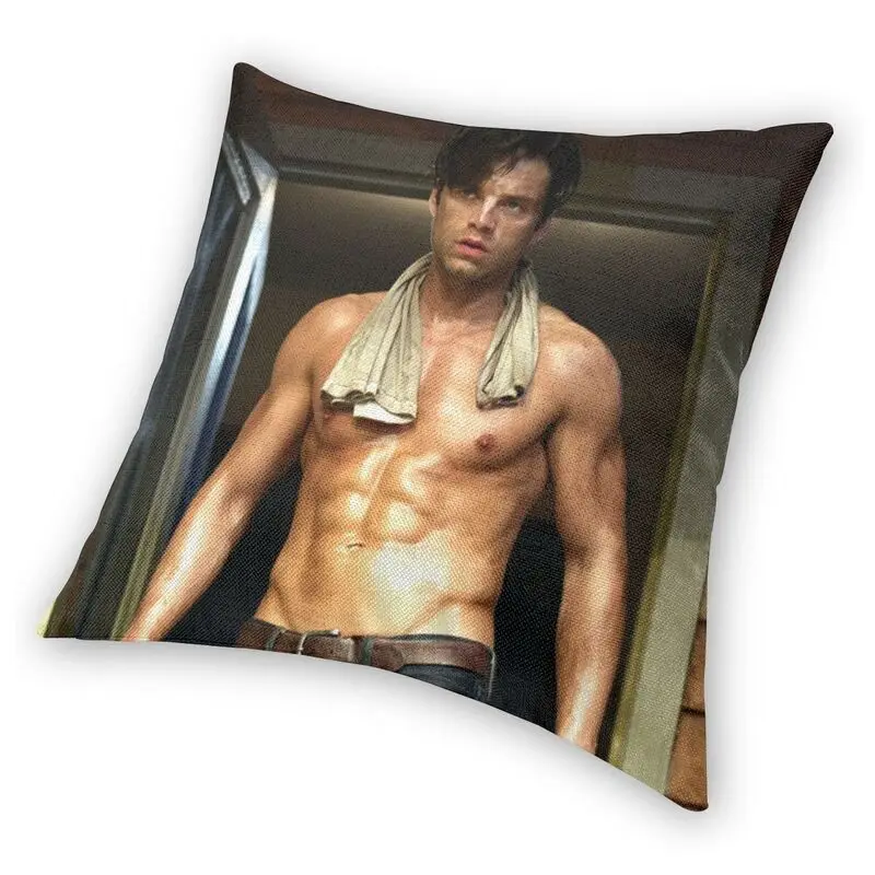 Fashion Sebastian Stan Secy Body Throw Pillow Cover Home Decor Custom Cushion Cover 45x45 Pillowcover for Living Room