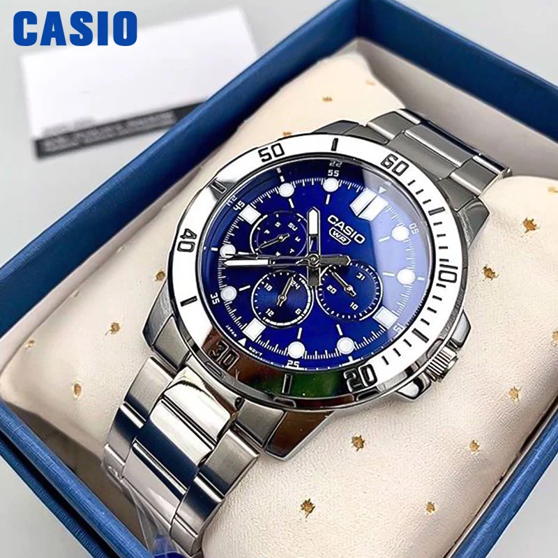 Casio watch men\'s top luxury suit quartz watch military sports leisure waterproof luminous electronic men watch MTP-VD300D-2E