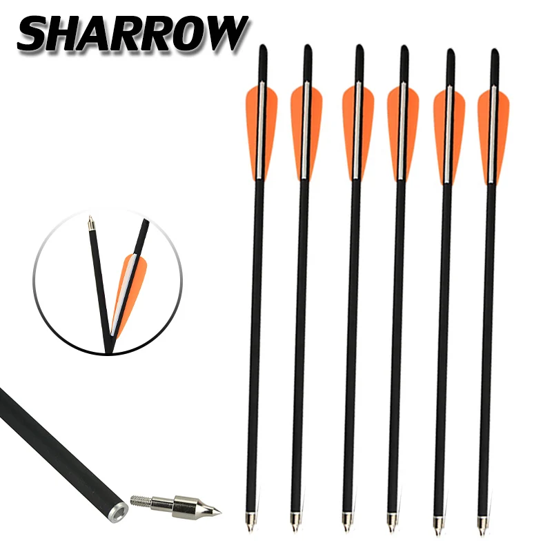 

6/12/24pcs Archery Mixed Carbon Arrow 100gr Arrowhead Rubber Feather Outdoor Hunting Shooting Bow And Arrow Accessories