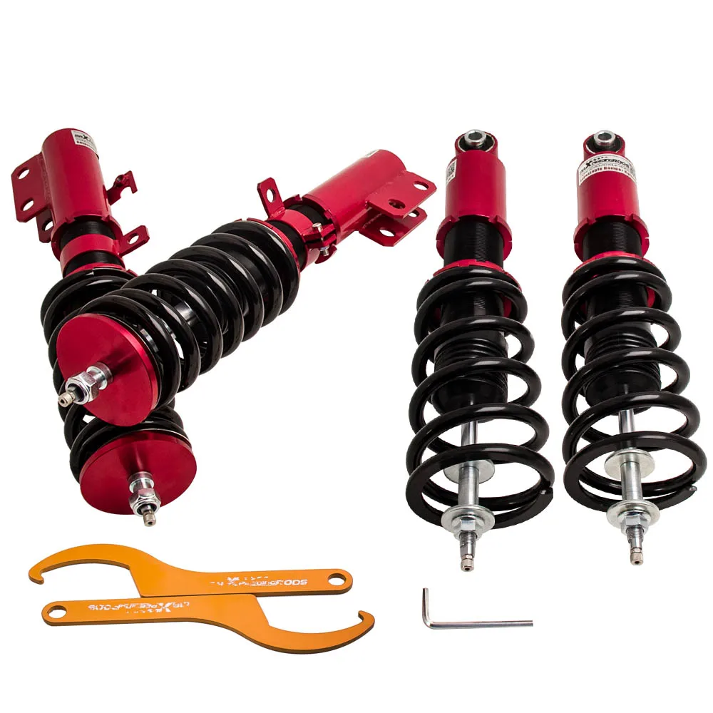 Suspension strut 4pcs 24 Step Adj. Damper Coilover For Toyota Celica Absorbers Adjustable Height 2001 2002 2003 2004 2005