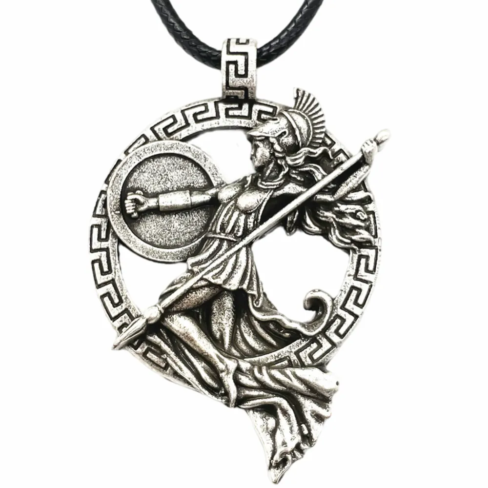 Krieger Göttin Minerva Anhänger Athena Frauen Halskette Griechischen Göttin Römischen Mythologie Viking Schmuck