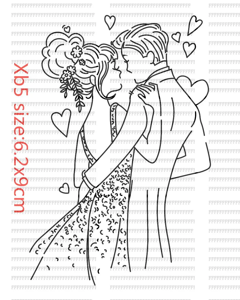 Intimate Lover Transparent Silicone Rubber Stamp And Metal Die Sheet Cling Scrapbooking DIY Cute Pattern Photo Album