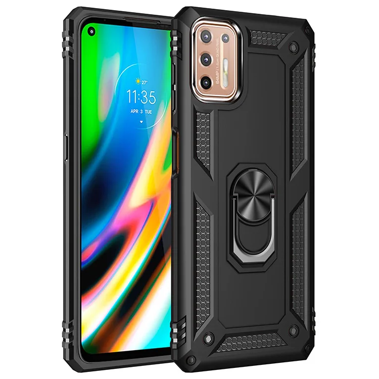 Armor Shockproof Magnet Car Holder Ring Case for Motorola Moto G9 Plus G9plus G 9  9plus Case Cover