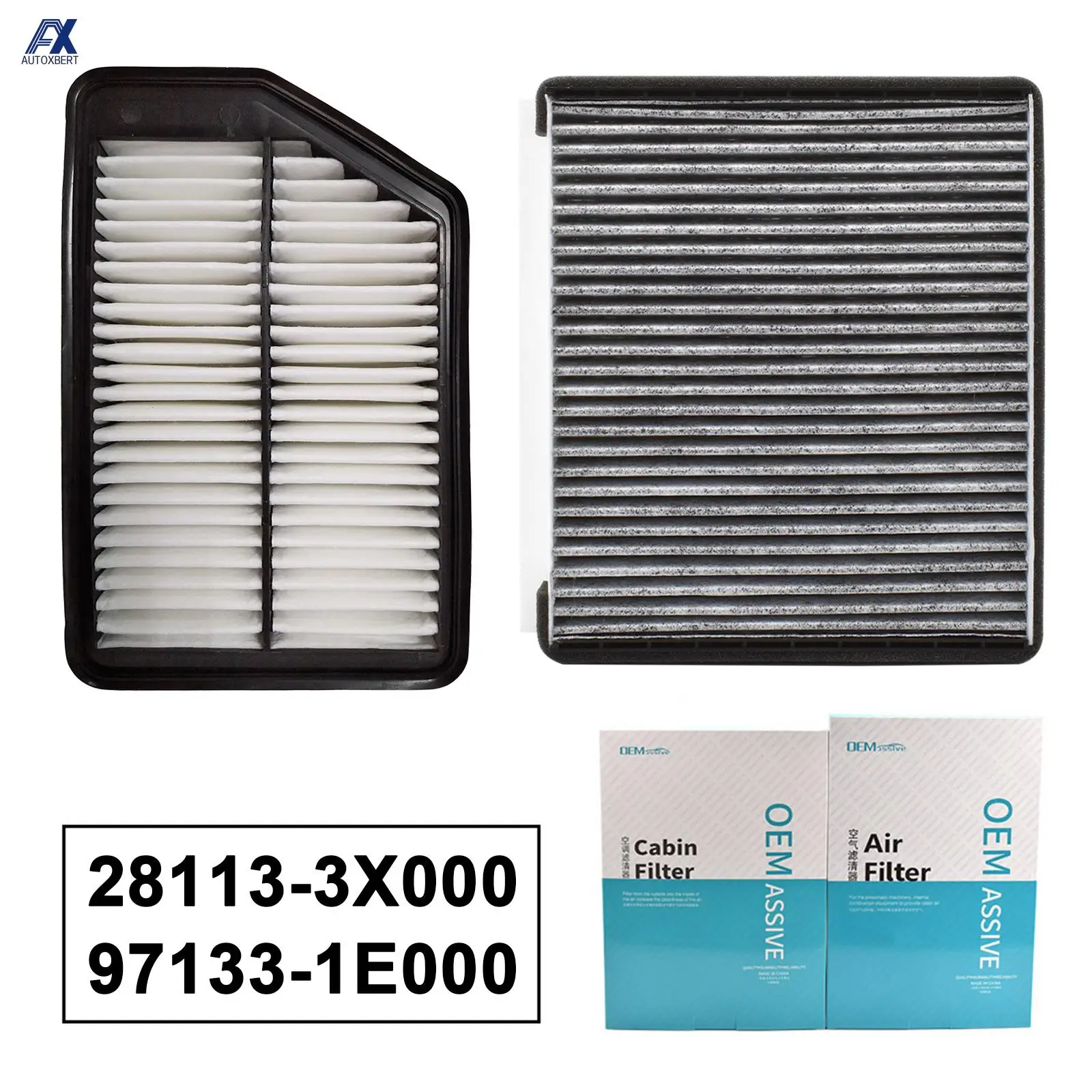 Car Engine & Cabin Pollen Air Filter For Hyundai Elantra Coupe GT Kia Forte Forte5 L4 1.8L 2.0L 2013 2014 2015 2016 28113-3X000