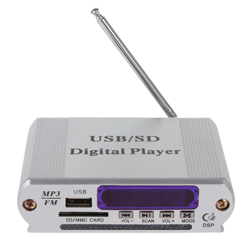 Mini Design HY1008 Motorcycle Power Amplifier LED Digital Display MP3 Player FM Car Audio Mono Amplifier USB SD Remote Control