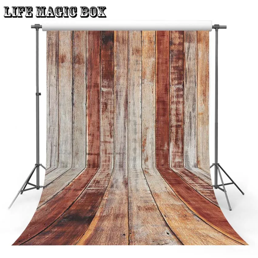 LIFE MAGIC BOX Doll Photography Wooden Board Back Drops Blank Background Black And White Backdrop Floor-649