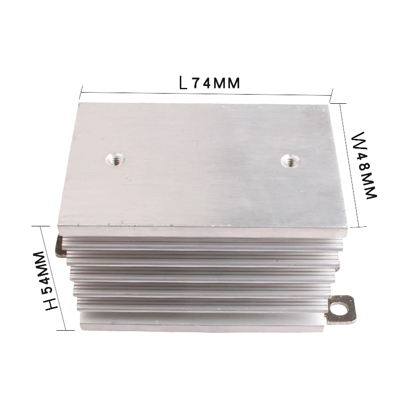 D-74 Din Rail Mounted Heat Sink Aluminum Dissipation Radiator for DA AA DD VA VD LA 1pcs single phase SSR 10A 15A 20A 25A 40A