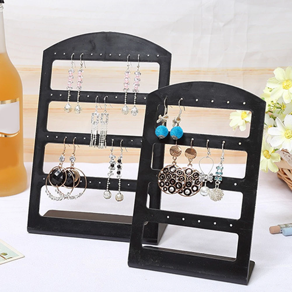 24/48 Holes Earrings Display Stand Holder Jewelry Show Rack Acrylic Organizer Space Saving Durable Earrings Holder Jewelry Stand