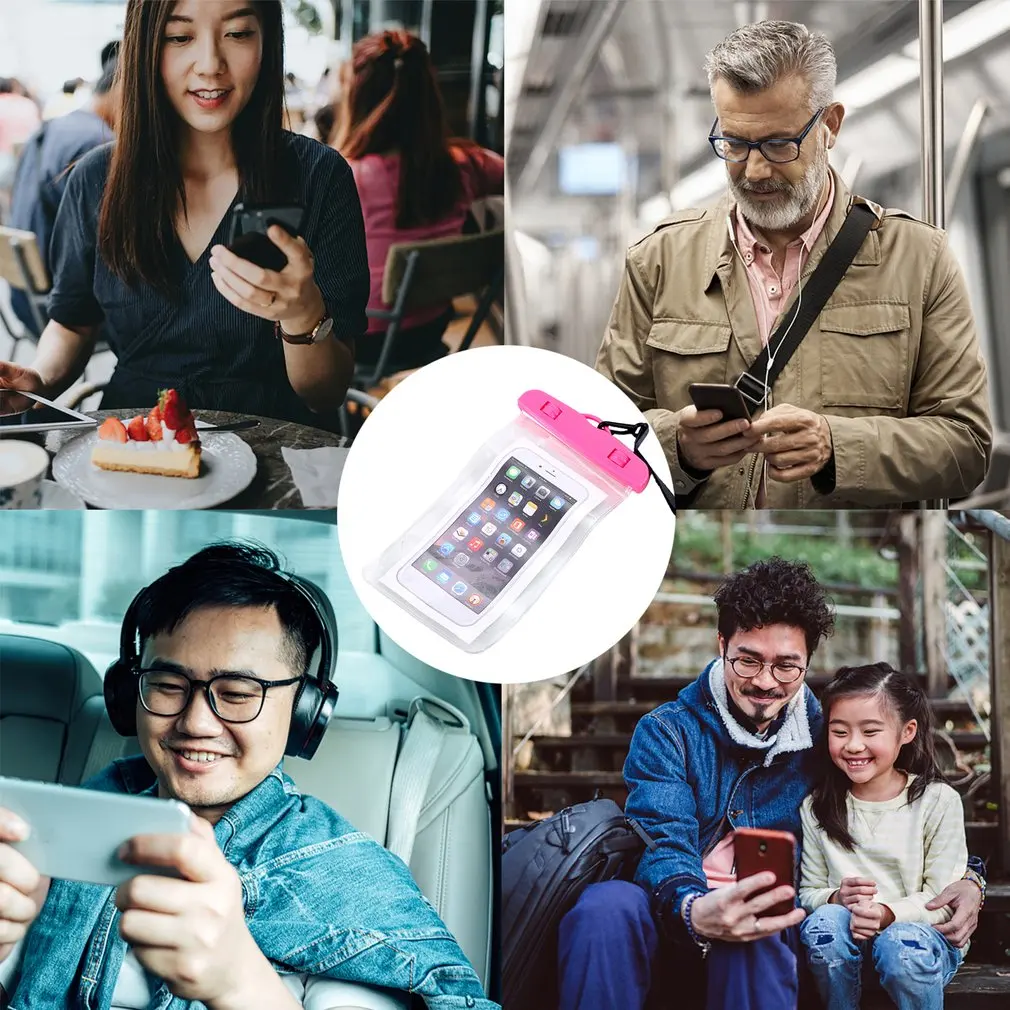 Luminous Waterproof Pouch Swimming Gadget Beach Dry 6 inch  Phone Bag For iPhone 13 12 11 Pro Xs Max XR 8 7 Xiaomi  Samsung S9