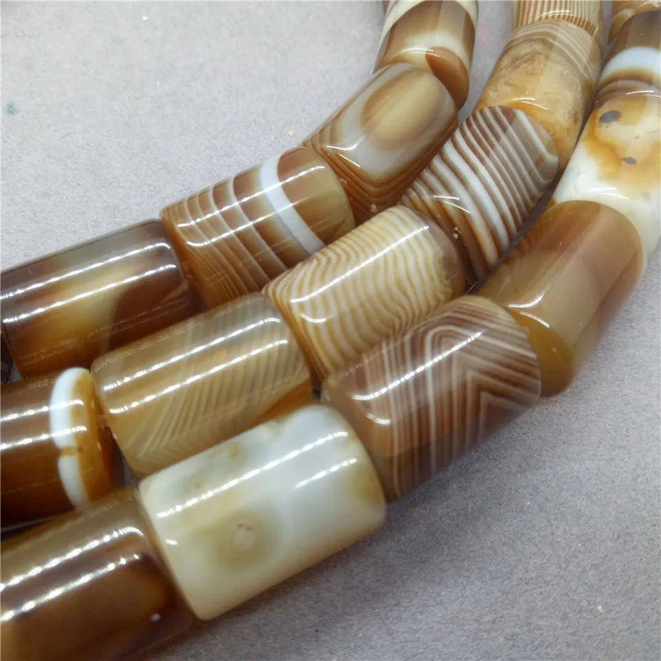 10*14mm Coffee Agate Bucket Bead Spacer Natural Stone DIY for Bracelet