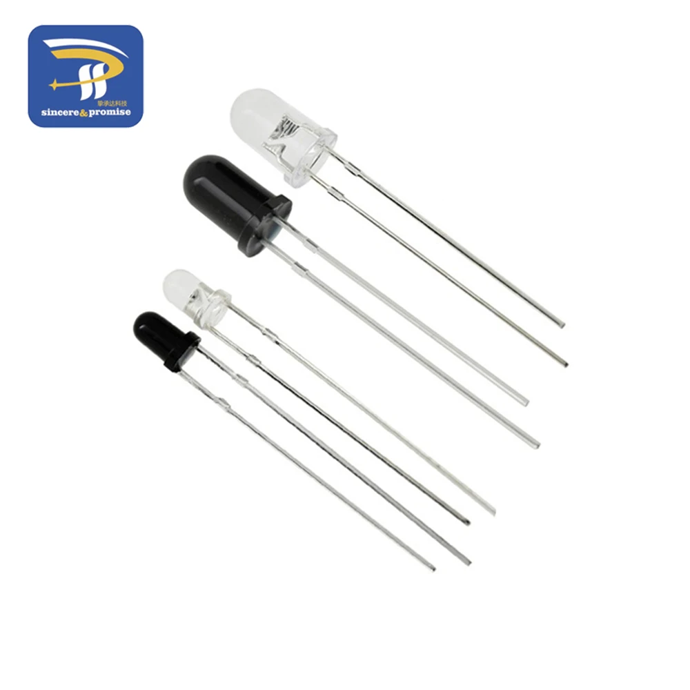 10Pairs F3 3mm F5 5mm 940nm LEDs Infrared Emitter and IR Transmitter Receiver Diode Diodes 301A Infrared to tube For Arduino