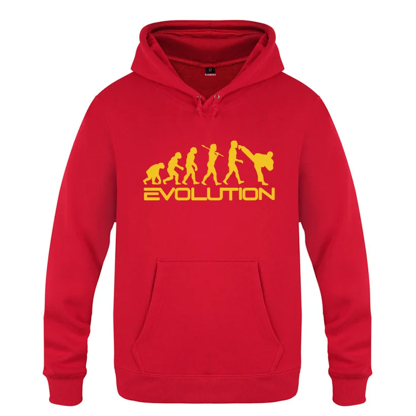 Mens Hoodies Evolution Ultimate Fighting Muay Thai Hardcore Fight Hoodie Men Fleece Long Sleeve Man Sweatshirt Fitness Pullover