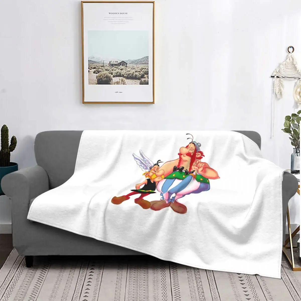 

Asterix Obelix Blankets Fleece Decoration Ultra-Soft Throw Blankets for Bedding Bedroom Plush Thin Quilt