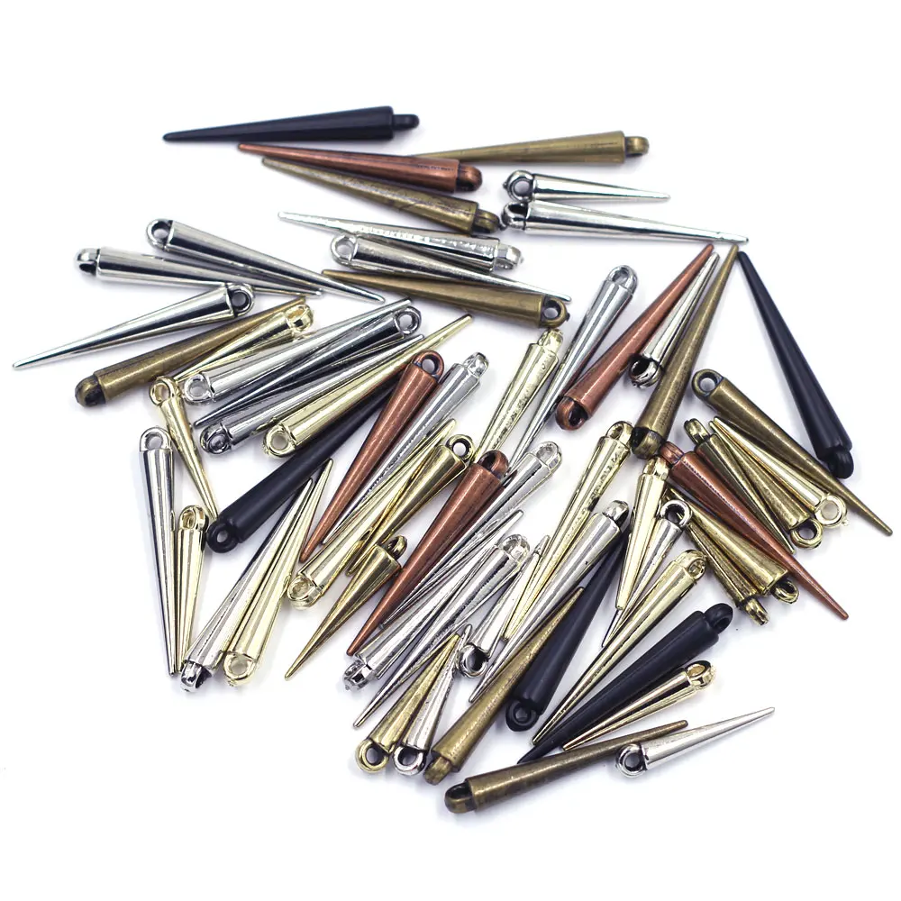 Pendants Spike Tear Rivet Punk Studs And Spikes Earring Cone Acrylic For Charms Necklace Jewelry DIY Findings 34mm/23mm 50Pcs