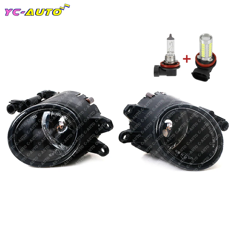 Car Left Right Front FogLight Lamp With Halogen and LED Bulbs For Audi A4 B6 2001 2002 2003 2004 2005 For RS4 2006 2007 2008