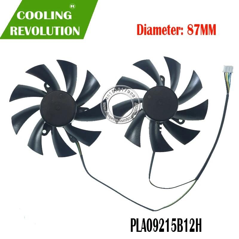 87MM PLA09215B12H DC12V 0.55A 4PIN graphics fan for DATALAND Radeon RX 580 590 Red Devil Golden Sample Graphics Card Cooling Fan