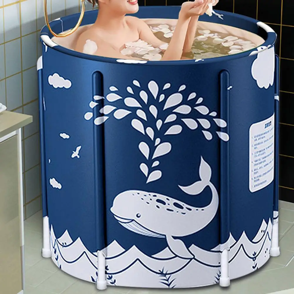 Portable Bathtub Folding Bath Bucket Thicken Shower Barrel Large Adult Tub Baby Swimming Pool Insulation Family Bathroom SPA Tub