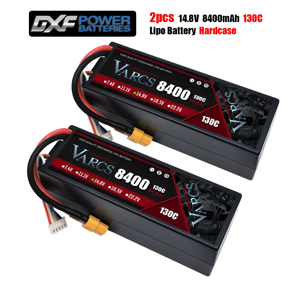 VARCS 4S Lipo Battery 130C 140C 8000mAh 8400mAh 7500mAh 6300mAh 5400mAh XT60 EC5 TRX T/DEANS XT150 Plug for RC 1/8 Buggy  Car