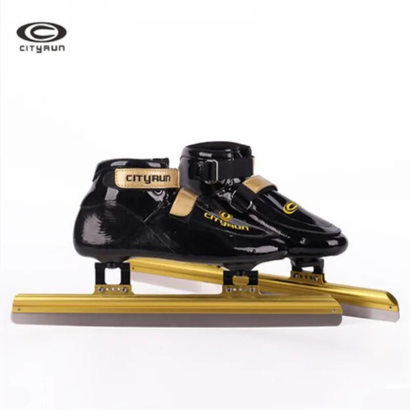 

CITYRUN Short Track Professional Ice Skates Shoes 430mm 410mm 380mm Knife Glass Fiber Inline Speed Patines 53-55 Ice Blade