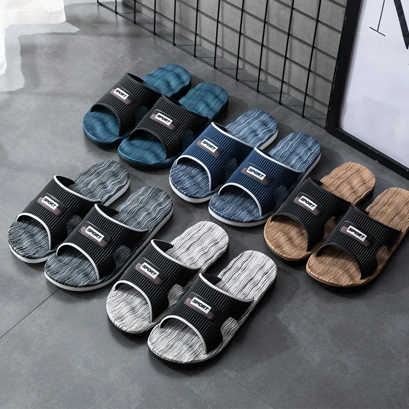 Summer Men Home Slippers Soft Indoor House Shoes Women Slides Sleepers Slipers Bathroom Room Bedroom For Guests Big Size 48 49