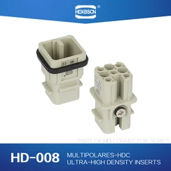 HDXBSCN Industrial rectangular heavy duty connector HDC HD-008 core 10A 250V waterproof aviation plug