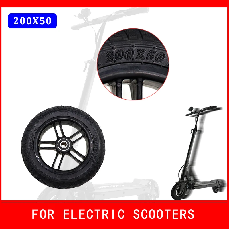 

200x50 Solid Tire with Plastic Hub for Electric Scooter 8 Inch Wheel Explosion-proof Puncture Proof Tubeless Tyre Parts