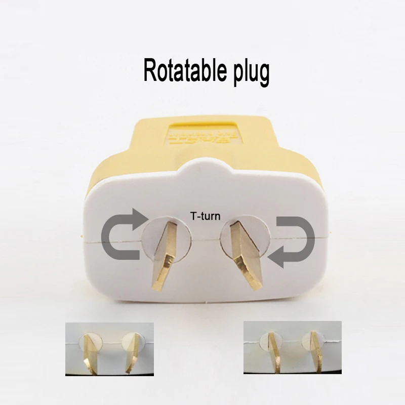 16A 250V Two Pole 180 Degree Turn AU/CN/US Plug Detachable Rewireable Wiring Power Extension Cord Plug Connector Adapter