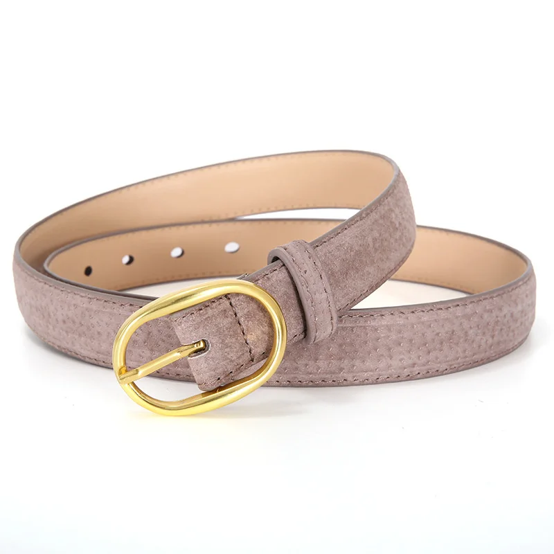 2021 Genuine Leather Women Belt High Quality Fashion Casual Alloy Round Buckle With Ladies Trend Jeans The Women For Belt