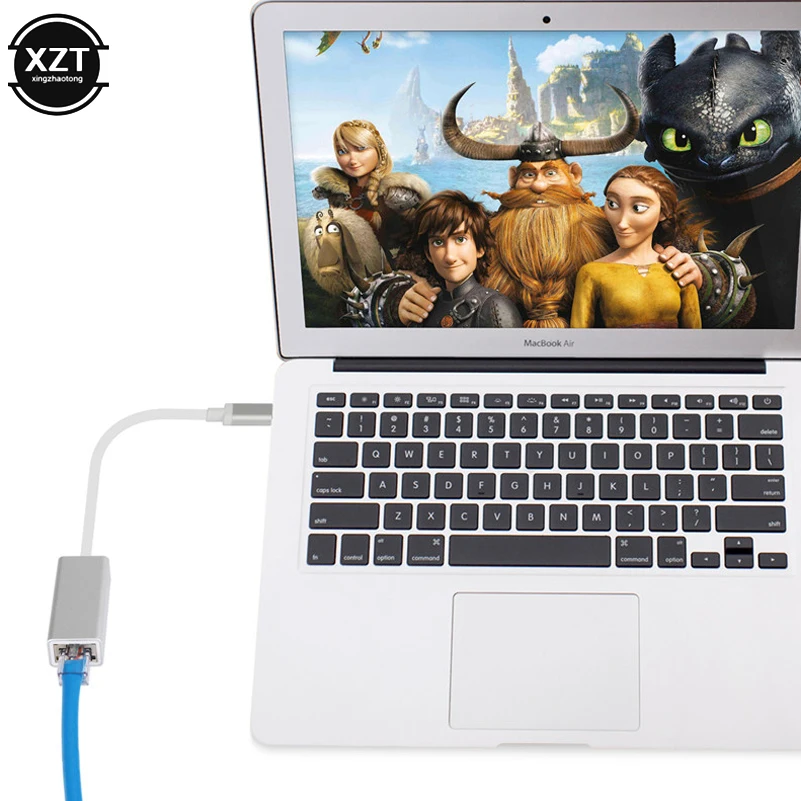 External Wired Type USB C to RJ45 Ethernet Adapter Network Card USB Type-C to Ethernet 10/100Mbps Lan for MacBook Windows 7/8/10