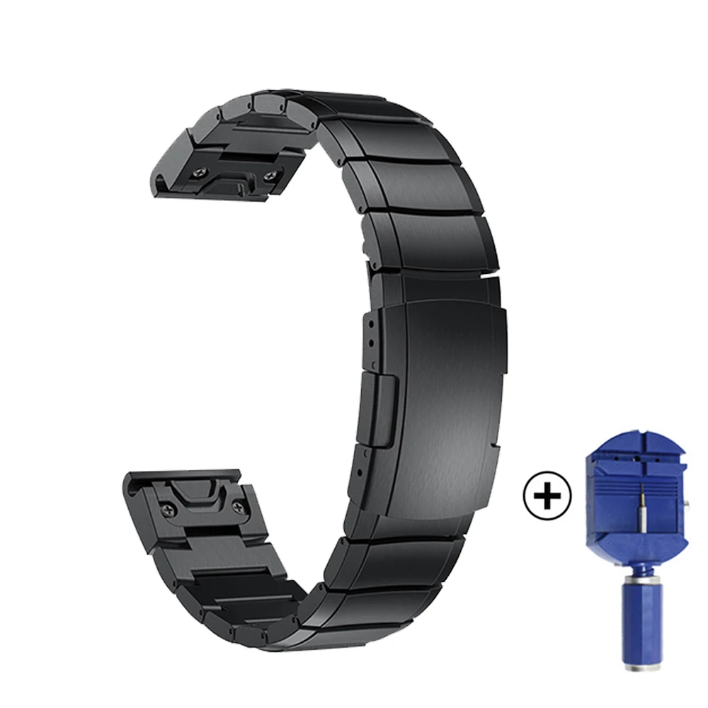 22 26มม.QuickFit สแตนเลสสำหรับ Garmin Descent Mk2i Mk2สายรัดข้อมือ Quick Release สร้อยข้อมือเข็มขัดอุปกรณ์เสริม Correa