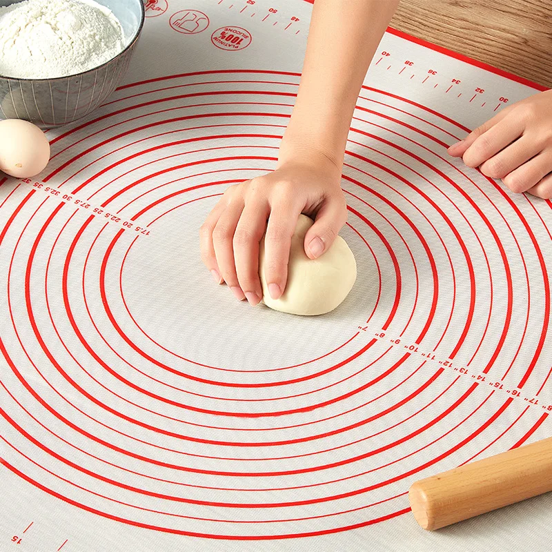 Silicone Baking Mat Kitchen Kneading Dough Baking Mat Tools Cookie Crepes Pizza Dough Non-Stick Rolling Mats Pastry Accessories