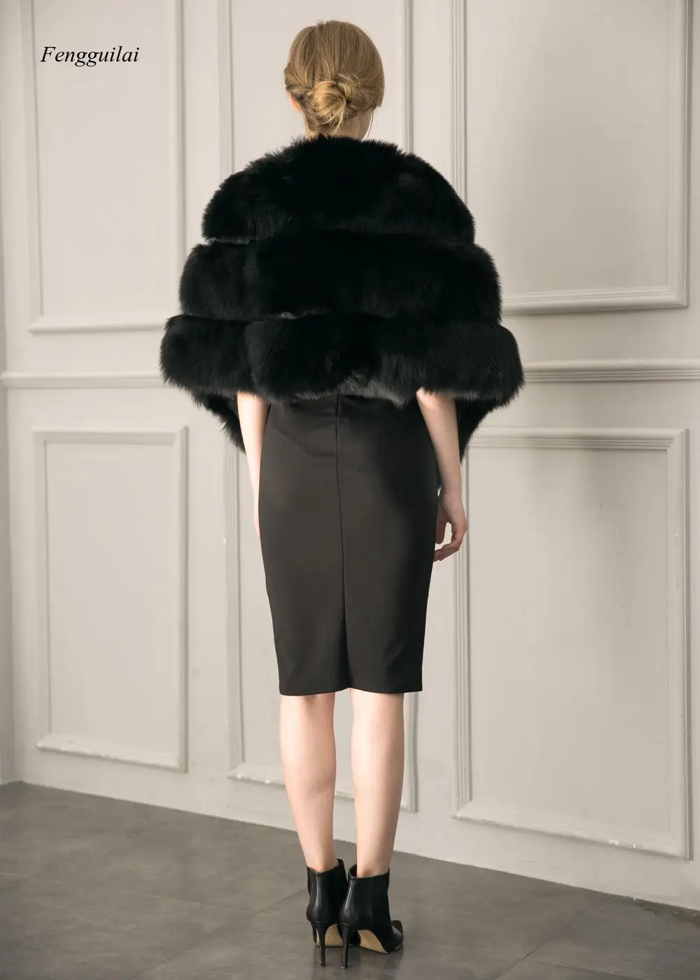 Hot Selling Beaver Rabbit Hair Shawl Imitation Mink Fur for Women