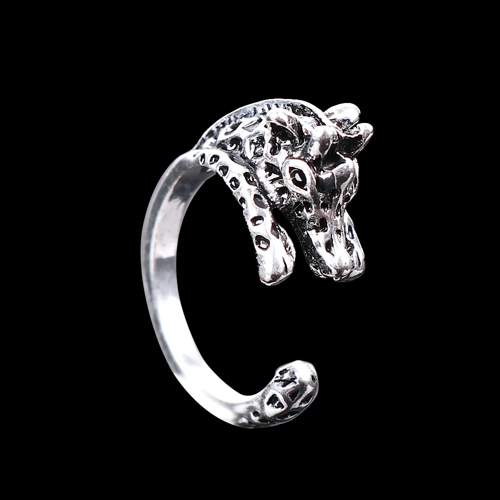 1PC Antique Vintage Mini Giraffe Adjustable Ring Animal Open Finger Ring Gift For Men Fashion Jewelry