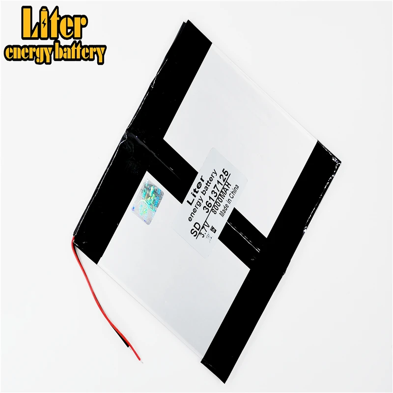 3.7V 8000mAH SD 36137125 (polymer lithium ion / Li-ion battery ) for tablet pc;power bank