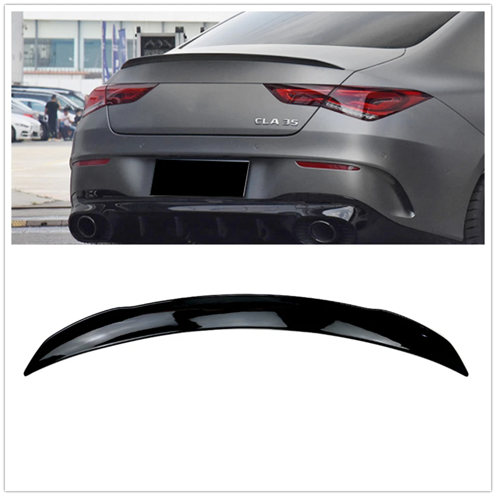 Gloss Black Rear Trunk Spoiler Wing Lip For Mercedes Benz CLA W118 C118 CLA180 CLA200 CLA220 CLA250 CLA35 CLA45 AMG 2020-2024