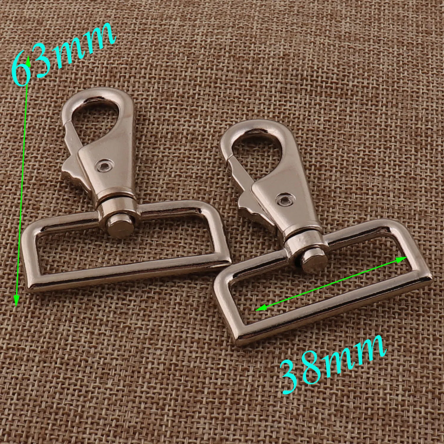 

38mm Silver Lobster Swivel Clasps 1 1/2"Lobster Hook Claws Carabiner Snap Purse Hook Buckle Gate Bag,Purse Strap Handbag Snap